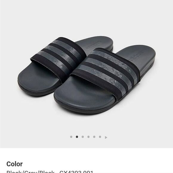 Adidas Adilette Comfort Slide Sandal,- Core Black/Grey Six main image 6